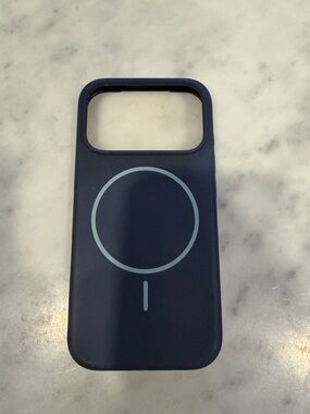 MagSafe Compatible Navy Blue Silicone Phone Case - Brand: